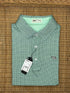 Stinson Short Sleeve Print Performance Knit Polo - Sea Breeze/Navy/Pale yellow