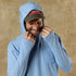 Duck Head Windward Performance Hooded T-Shirt - Serenity Blue Heather