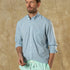 Duck Head Performance Poplin Sport Shirt - Linwood Plaid - Seafoam Green