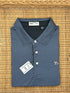 Stinson Short Sleeve  Print Performance Knit Polo - Black/Arctic Blue