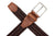 Martin Dingman Lexington Braided Italian Saddle Leather and Elastic Belt - Chestnut/Walnut
