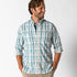 Duck Head Performance Poplin Guide Shirt Barkley Plaid - Sail Blue