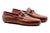 Martin Dingman Monte Carlo Saddle Leather Horse Bit Driving Loafers - Cigar