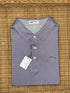 Stinson Short Sleeve Print Performance Knit Polo - Eggplant