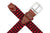 Martin Dingman Collegiate Newport Woven Italian Rayon Elastic Belt - Black/Red