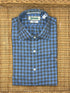 Stinson Long Sleeve Large Check 100% Cotton Wrinkle-Free Spread Collar Sport Shirt - Blue/Brown