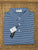 Stinson Short Sleeve Stripe Performance Knit Polo - Ice Blue/Navy