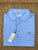 Stinson Short Sleeve Dot Print Performance Knit Polo - Light Blue/White