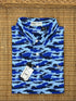 Stinson Short Sleeve Camo Print Performance Knit Polo - Cobalt