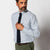 Duck Head Cotton Oxford Sport Shirt Collins Stripe - Teal Blue