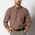 Duck Head Cotton Slub Sport Shirt Webber Plaid - Burnt Brick