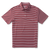 Duck Head Long Drive Stripe Performance Polo - Deep Red