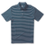 Duck Head Long Drive Stripe Performance Polo - Mirror Lake Blue