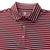 Duck Head Long Drive Stripe Performance Polo - Deep Red