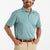 Duck Head Long Drive Stripe Performance Polo - Flint Blue