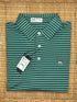 Stinson Short Sleeve Print Performance Knit Polo - Mallard/Navy/White