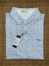 Stinson Short Sleeve Print Performance Knit Polo - White/Imperial
