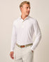 Johnnie-O Swing Long Sleeve Featherweight Performance Polo - White