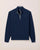 Johnnie-O Desmond Plaited Cotton Blend 1/4 Zip Sweater - Midnight