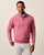 Johnnie-O Desmond Plaited Cotton Blend 1/4 Zip Sweater - Berry
