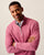Johnnie-O Desmond Plaited Cotton Blend 1/4 Zip Sweater - Berry