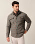 Johnnie-O McDowell Wool Quilt-Lined Shacket - Charcoal