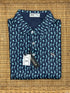Stinson Short Sleeve Golf Print Performance Knit Polo - Navy/Aqua