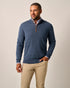 Johnnie-O Raynor Merino 1/4 Zip Sweater - Laguna Blue