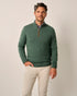 Johnnie-O Raynor Merino 1/4 Zip Sweater - Moss