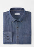 Peter Millar Tamworth Chambray Cotton-Stretch Sport Shirt - Indigo