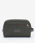 Barbour Wax Washbag - Olive/Brown