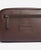 Barbour Leather Washbag - Dark Brown