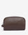 Barbour Leather Washbag - Dark Brown