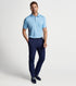 Peter Millar Solid Performance Jersey Polo Sean Self-Collar - Cottage Blue