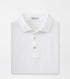 Peter Millar Solid Performance Jersey Polo Sean Self-Collar - White