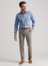 Peter Millar Signature Sateen Flat Front Trouser - Gale Grey
