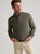 Peter Millar Autumn Crest Suede Trim Quarter-Zip - Basil