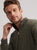 Peter Millar Autumn Crest Suede Trim Quarter-Zip - Basil