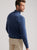 Peter Millar Autumn Crest Suede Trim Quarter-Zip - Blue Haze
