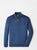 Peter Millar Autumn Crest Suede Trim Quarter-Zip - Blue Haze