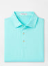 Peter Millar Solid Performance Jersey Polo Sean Self-Collar - Cabana Blue