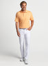 Peter Millar Solid Performance Jersey Polo Sean Self-Collar - Orange Nector