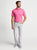 Peter Millar Solid Performance Jersey Polo Sean Self-Collar - Pink Ruby