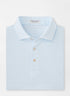 Peter Millar Highlands Performance Jersey Polo - White/Maya Blue