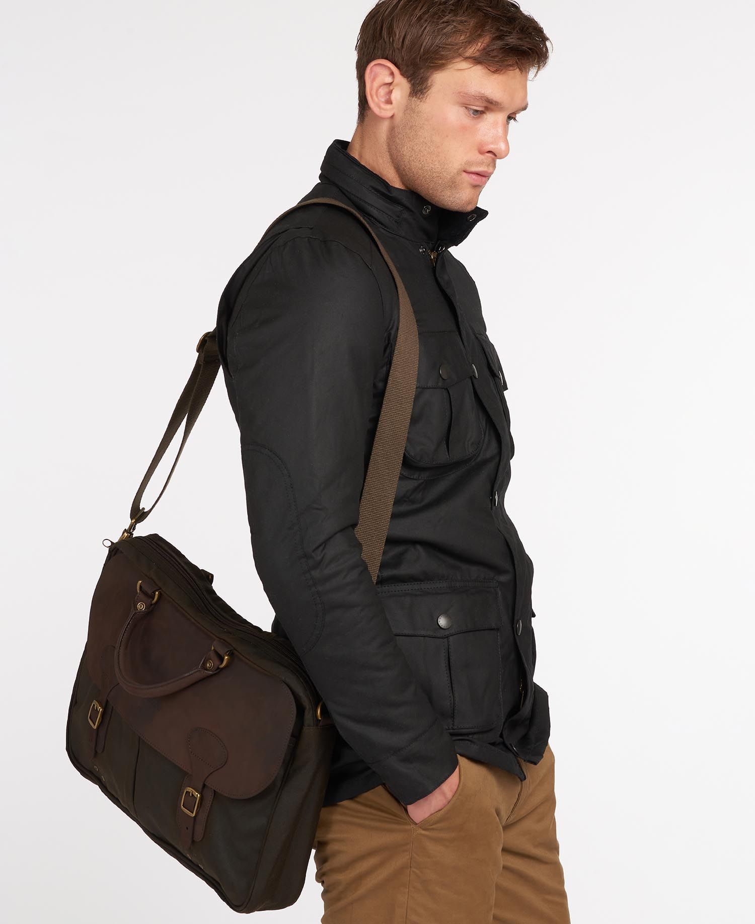 barbour wax leather backpack olive Barbour Wax Leather Briefcase