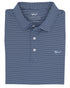 Coastal Cotton Stripe Polo - Bay Blue