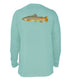 Coastal Cotton Long Sleeve Trout T-Shirt - Seafoam
