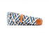 Martin Dingman Como Braided Italian Linen and Elastic Strap - Blue/Sand Multi