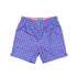 Michael's Classic Gingham Swim Trunks With Cyclist Liner - Royal/Coral