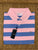 Stinson Short Sleeve Wide Stripe Performance Knit Polo - Pink/Sky